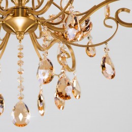 Подвесная хрустальная люстра 10109/6 бронза Eurosvet