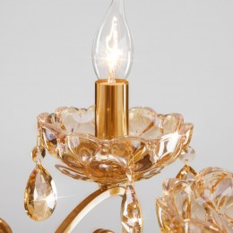 Подвесная хрустальная люстра 10109/6 бронза Eurosvet