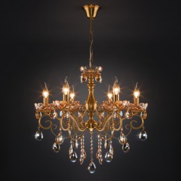 Подвесная хрустальная люстра 10109/6 бронза Eurosvet