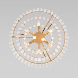 Подвесная люстра с хрусталем 10130/8 золото Eurosvet