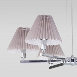 Подвесная люстра с тканевыми абажурами 60136/6 хром/серый Eurosvet