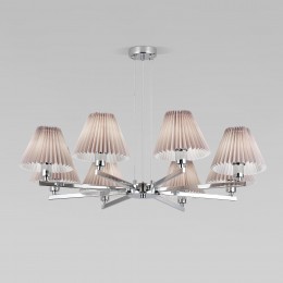 Подвесная люстра с тканевыми абажурами 60136/8 хром/серый Eurosvet