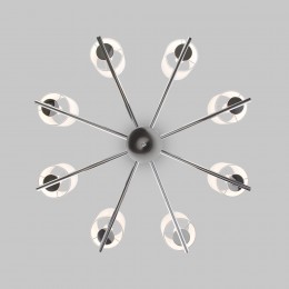 Подвесная люстра с тканевыми абажурами 60146/8 никель Eurosvet