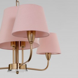 Подвесная люстра с тканевыми абажурами 60153/6 латунь Eurosvet