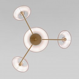 Подвесная люстра с тканевыми абажурами 60153/6 латунь Eurosvet