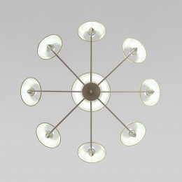 Подвесная люстра с тканевыми абажурами 60153 никель Eurosvet