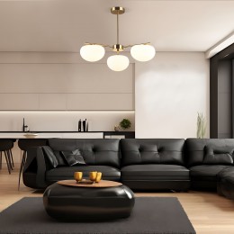 Подвесная люстра со стеклянными плафонами 30190/3 латунь Eurosvet