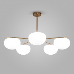 Подвесная люстра со стеклянными плафонами 30190/5 латунь Eurosvet