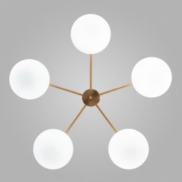 Подвесная люстра со стеклянными плафонами 30190/5 латунь Eurosvet