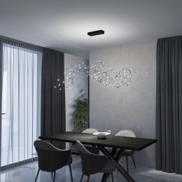 Подвесная светодиодная люстра 90168/14 черный жемчуг Eurosvet