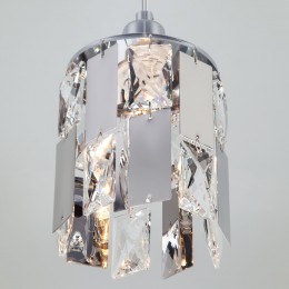 Подвесной светильник с хрусталем 50101/1 хром Eurosvet