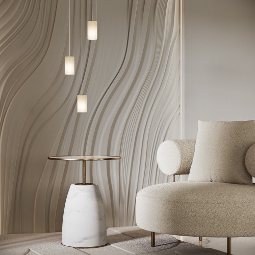 Подвесной светильник с плафоном из испанского алебастра 304052 алебастр / латунь Eurosvet