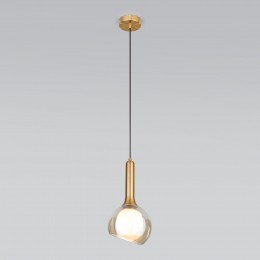 Подвесной светильник со стеклянным плафоном 50188/1 янтарный Eurosvet