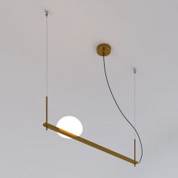 Подвесной светильник со стеклянным плафоном 70145/1 латунь Eurosvet