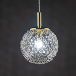 Подвесной светильник со стеклянным плафоном 759 Cadix Gold TK Lighting