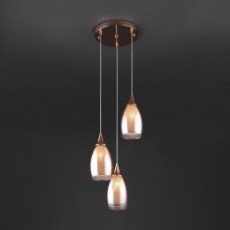 Подвесной светильник со стеклянными плафонами 50085/3 золото Eurosvet