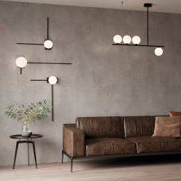 Подвесной светильник со стеклянными плафонами 70136/4 черный жемчуг Eurosvet