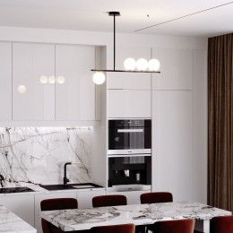 Подвесной светильник со стеклянными плафонами 70136/4 черный жемчуг Eurosvet