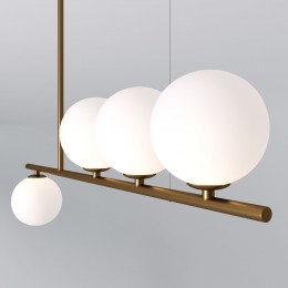 Подвесной светильник со стеклянными плафонами 70136/4 латунь Eurosvet