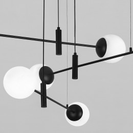 Подвесной светильник со стеклянными плафонами 70146/6 черный Eurosvet