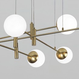 Подвесной светильник со стеклянными плафонами 70146/8 латунь Eurosvet