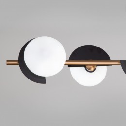 Подвесной светильник со стеклянными плафонами 70149/6 черный/латунь Eurosvet