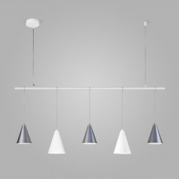 Подвесной светильник в стиле лофт 50088/5 белый/серебро Eurosvet