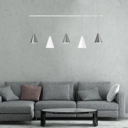 Подвесной светильник в стиле лофт 50088/5 белый/серебро Eurosvet