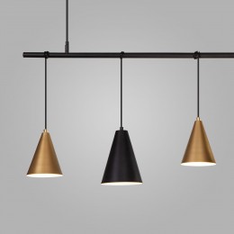 Подвесной светильник в стиле лофт 50088/5 черный / золото Eurosvet