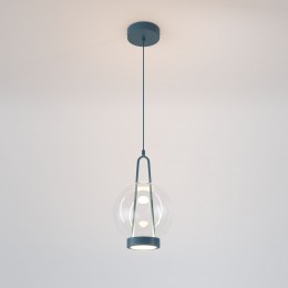 Подвесной светодиодный светильник со стеклянным плафоном 50267/1 LED синий Eurosvet