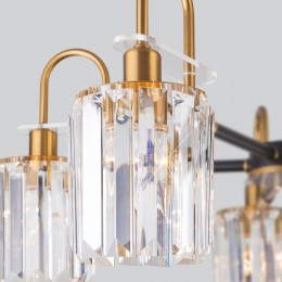 Потолочная люстра с хрусталем 70090/8 черный Eurosvet