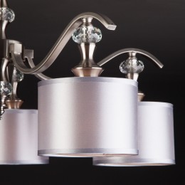 Потолочная люстра с тканевыми абажурами 60070/5 сатин-никель Eurosvet