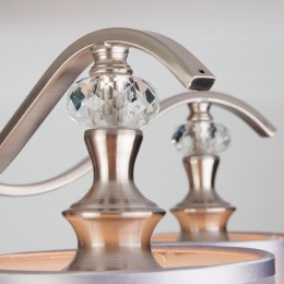 Потолочная люстра с тканевыми абажурами 60070/5 сатин-никель Eurosvet