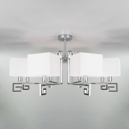 Потолочная люстра с тканевыми абажурами 60115/8 хром Eurosvet