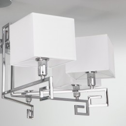 Потолочная люстра с тканевыми абажурами 60115/8 хром Eurosvet