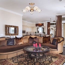 Потолочная люстра со стеклянными плафонами 30026/5 золото Eurosvet