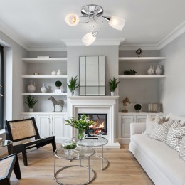 Потолочная люстра со стеклянными плафонами 30100/3 хром Eurosvet