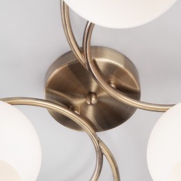 Потолочная люстра со стеклянными плафонами 30144/4 античная бронза Eurosvet