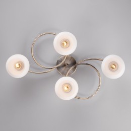 Потолочная люстра со стеклянными плафонами 30144/4 античная бронза Eurosvet