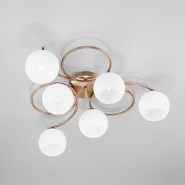 Потолочная люстра со стеклянными плафонами 30144/6 античная бронза Eurosvet