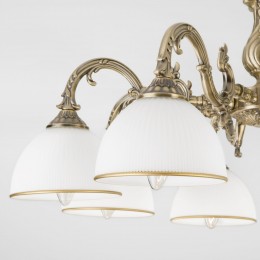 Потолочная люстра со стеклянными плафонами 60106/8 античная бронза Eurosvet