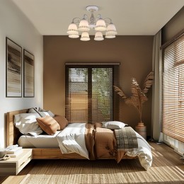 Потолочная люстра со стеклянными плафонами 60107/8 белый с золотом Eurosvet