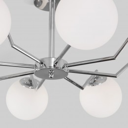 Потолочная люстра со стеклянными плафонами 70154/8 хром Eurosvet