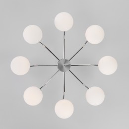 Потолочная люстра со стеклянными плафонами 70154/8 хром Eurosvet