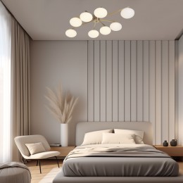 Потолочный светильник со стеклянными плафонами 70220/8 латунь Eurosvet