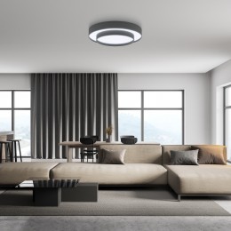 Потолочный светодиодный светильник с регулировкой яркости и цветовой температуры 90330/2 серый Eurosvet