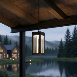 Уличный подвесной светильник Frame 3000K чёрный 1528 TECHNO LED черный Elektrostandard