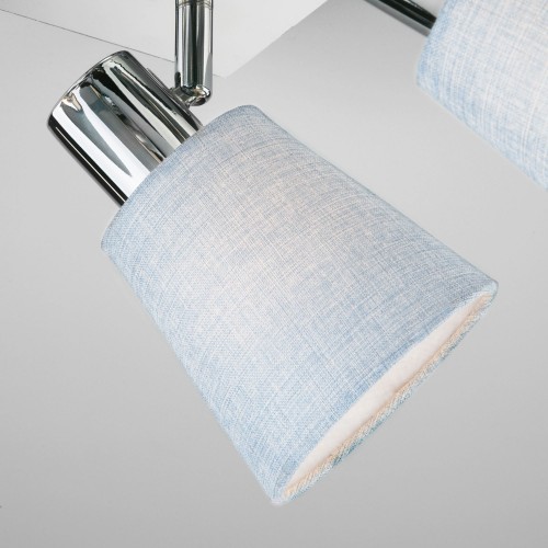 Потолочный светильник с абажурами 20080/4 хром/голубой Eurosvet