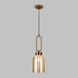 Подвесной светильник со стеклянным плафоном 50229/1 янтарный Eurosvet