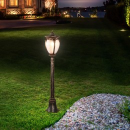 Andromeda F черное золото уличный светильник на столбе IP44 GLYF-8024F Elektrostandard